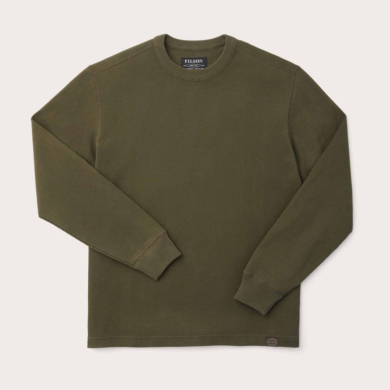 Waffle knit thermal crew par Filson | Mossy rock (Green)