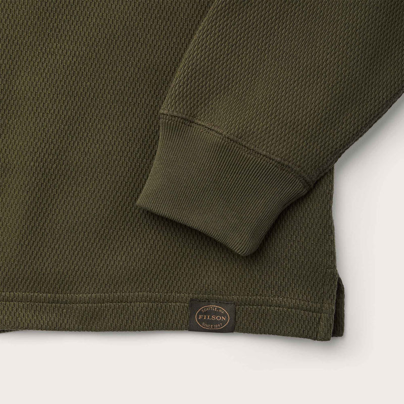 Waffle knit thermal crew par Filson | Mossy rock (Green)