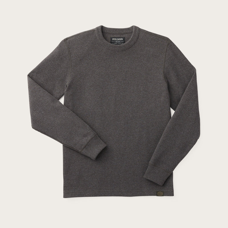 Waffle knit thermal crew by Filson | Charcoal (Grey)