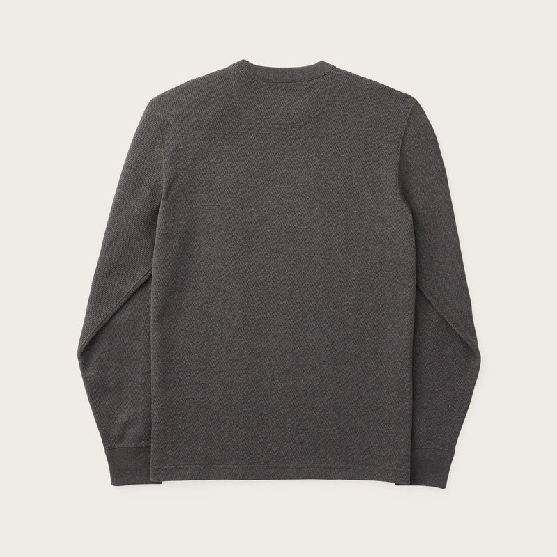 Waffle knit thermal crew by Filson | Charcoal (Grey)