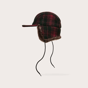 Double mackinaw wool cap by Filson | Burgundy / dark oliv (Red)