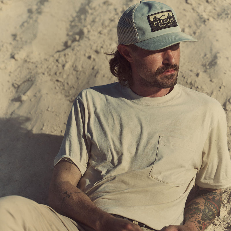 Scenic trucker mesh cap by Filson | Sage / khaki (Beige)