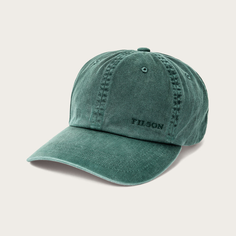 Washed low-profile logger cap by Filson | Washed green (Green)