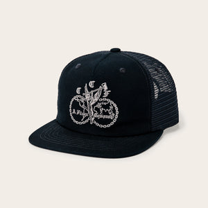 Axe angel trucker mesh cap by Filson | Navy (Blue)