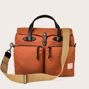 24 hour tin cloth briefcase by Filson | Rust (Red)