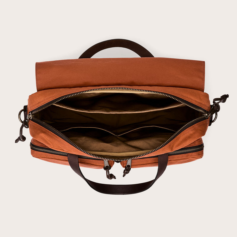 24 hour tin cloth briefcase by Filson | Rust (Red)