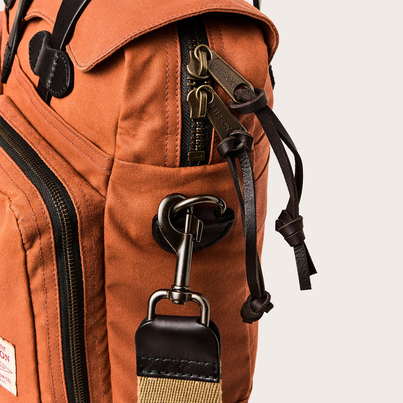 24 hour tin cloth briefcase by Filson | Rust (Red)