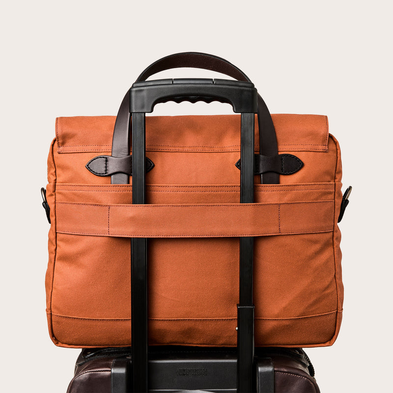 24 hour tin cloth briefcase by Filson | Rust (Red)