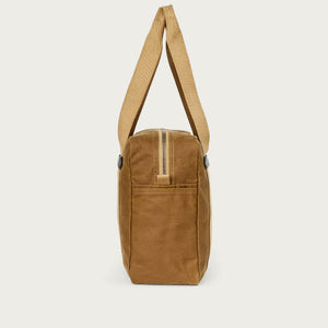 Tin cloth zipper tote bag by Filson | Dark tan (Brown)