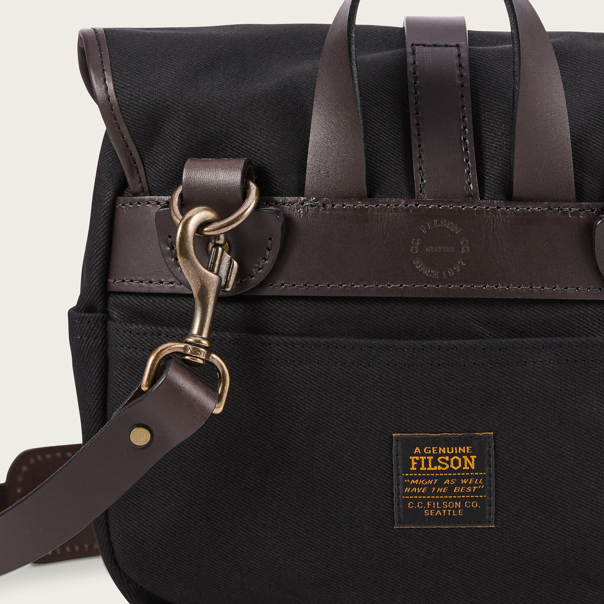 Compact Field Filson Rugged twill small field bag by Filson | Black (Black)