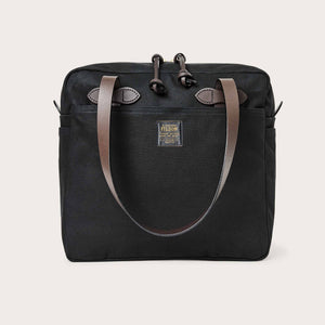 Rugged twill tote bag with zipper by Filson | Black (Black)