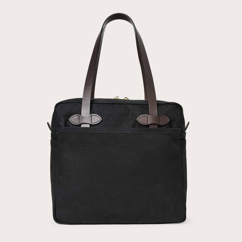 Rugged twill tote bag with zipper by Filson | Black (Black)