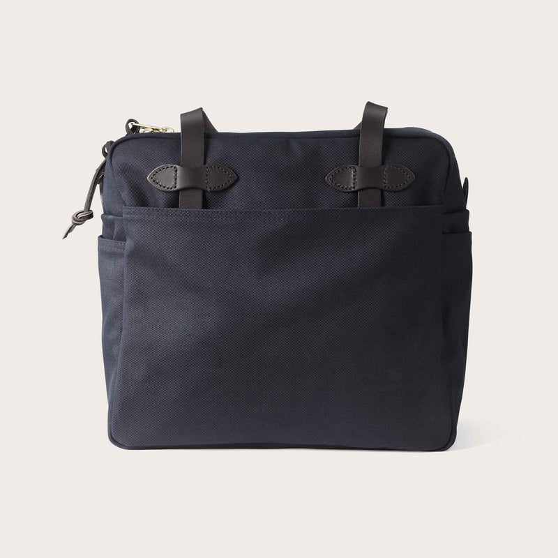 Rugged twill tote bag with zipper by Filson | Navy (Navy)