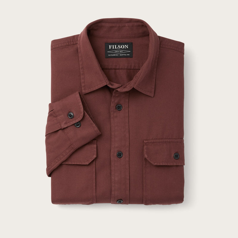 Chino twill shirt by Filson | Madder red (Red)