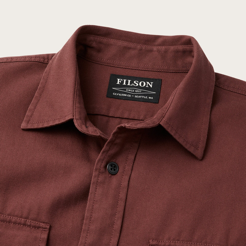 Chino twill shirt by Filson | Madder red (Red)