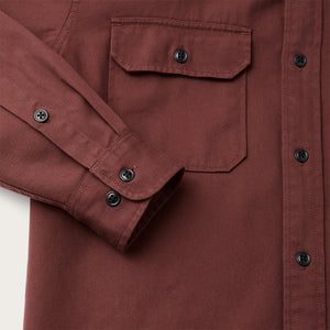 Chino twill shirt by Filson | Madder red (Red)