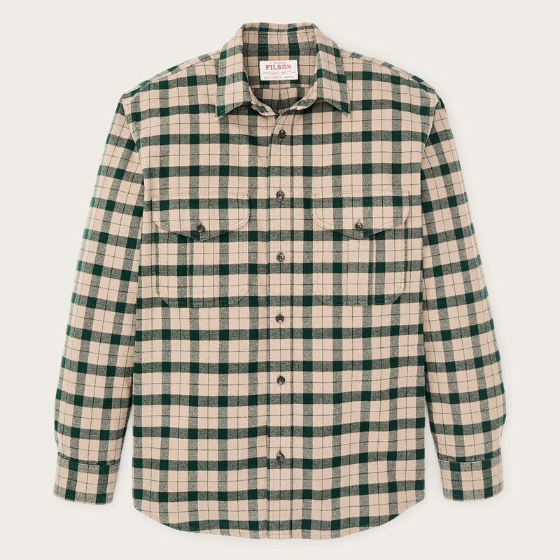 Alaskan guide shirt by Filson | Oatmeal / pine plaid (Green)