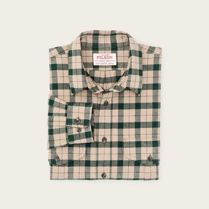 Alaskan guide shirt by Filson | Oatmeal / pine plaid (Green)