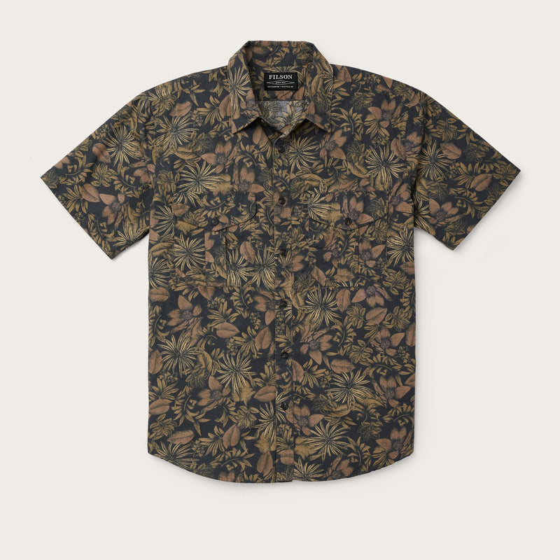 Filson's washed short sleeve feather cloth shirt by Filson | Palm (Multicolor)