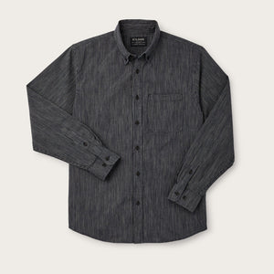 Chambray button-down shirt by Filson | Navy hickory stripe (Blue)