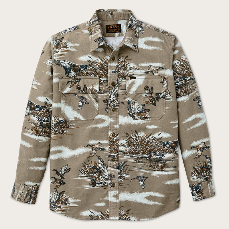 Field flannel shirt by Filson | Marsh olive print (Multicolor)
