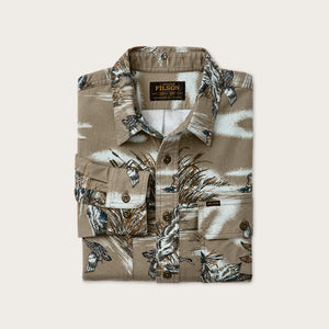 Field flannel shirt by Filson | Marsh olive print (Multicolor)