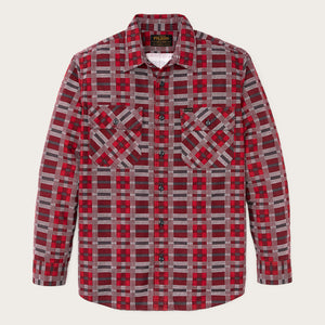 Field flannel shirt by Filson | Burgundy / red plaid (Red)