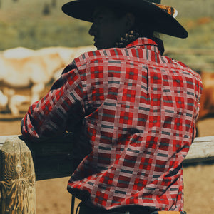 Field flannel shirt by Filson | Burgundy / red plaid (Red)