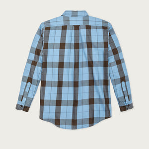 Vintage wash alaskan guide shirt by Filson | Blue / dark brown pl (Blue)