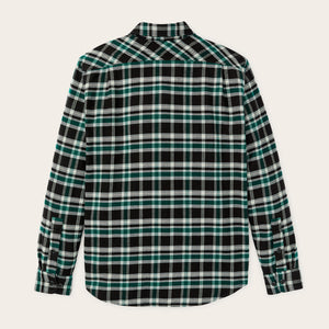 Vintage flannel work shirt by Filson | Black / green plaid (Green)