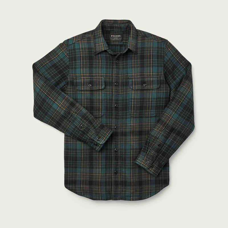 Vintage flannel work shirt by Filson | Green / olive / blac (Green)