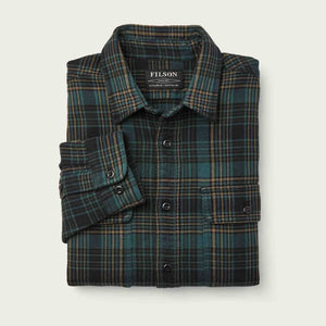 Vintage flannel work shirt by Filson | Green / olive / blac (Green)