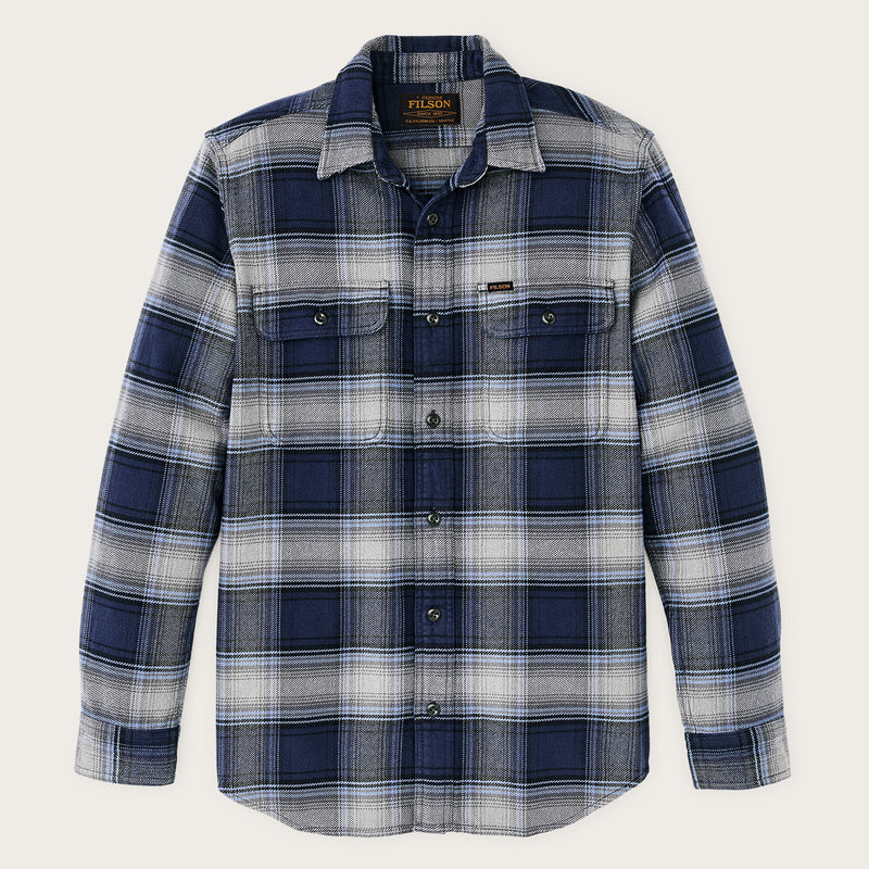 Vintage flannel work shirt by Filson | Light blue / navy pl (Blue)