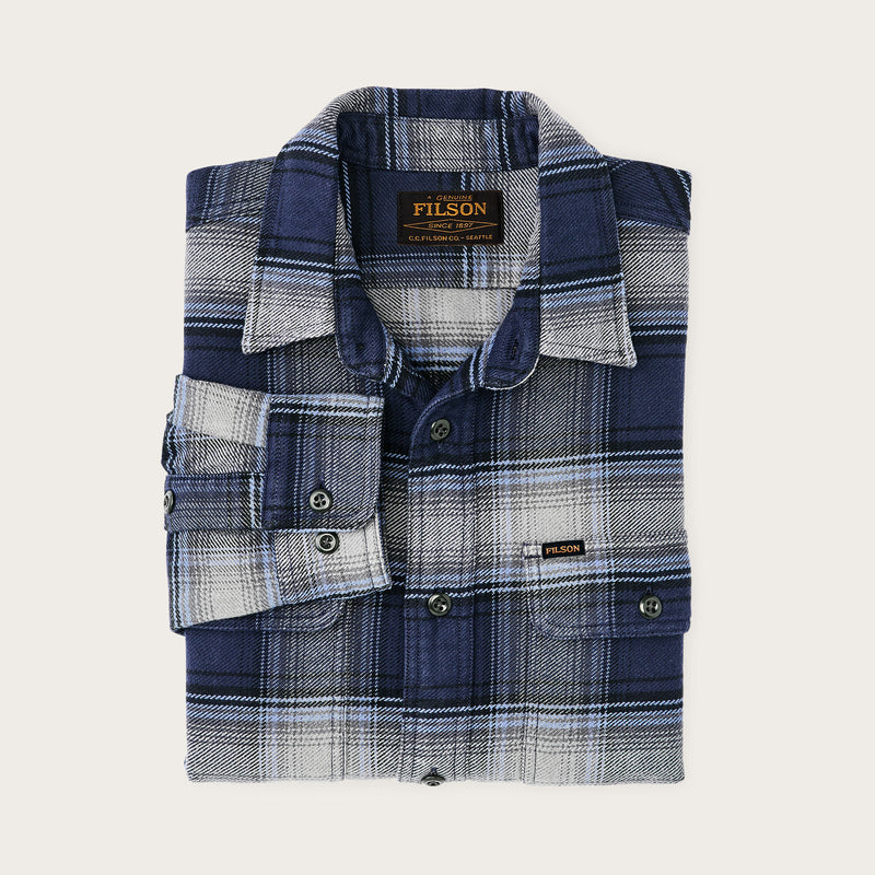 Vintage flannel work shirt by Filson | Light blue / navy pl (Blue)