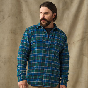Vintage flannel work shirt by Filson | Blue / green plaid (Blue)