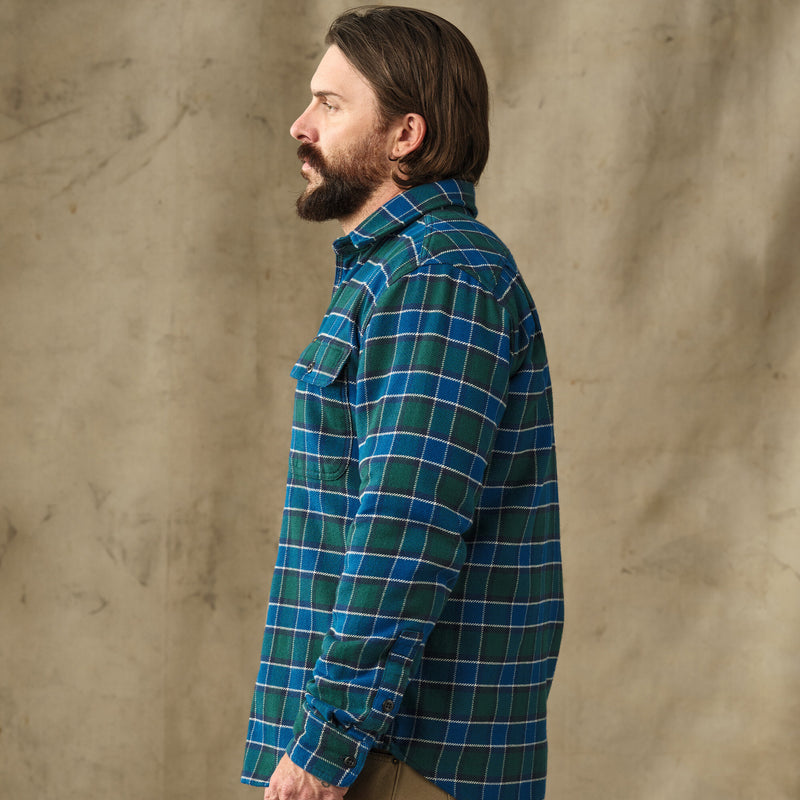 Vintage flannel work shirt by Filson | Blue / green plaid (Blue)
