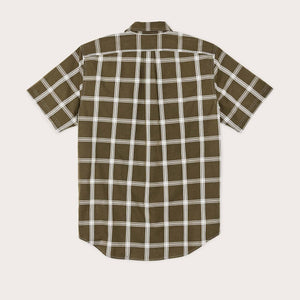 Short sleeve lightweight alaskan guide shirt by Filson | Green / white plaid (Multicolor)