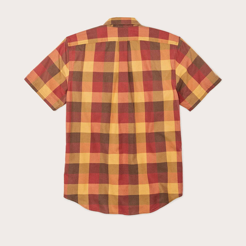 Short sleeve lightweight alaskan guide shirt by Filson | Red / yellow / brown (Multicolor)