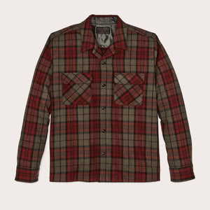 Buckner wool camp shirt by Filson | Olive / red / multi (Multicolor)