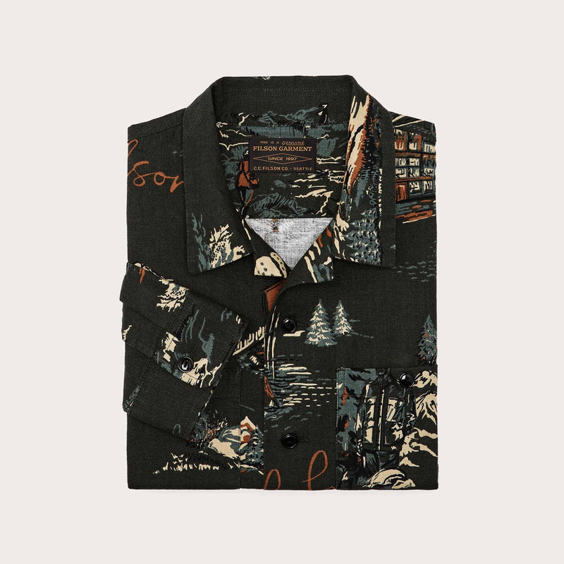 Elk heights camp shirt by Filson | Green northwest scen (Multicolor)