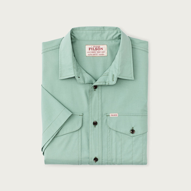 Twin lakes short sleeve sport shirt by Filson | Granite green (Blue)