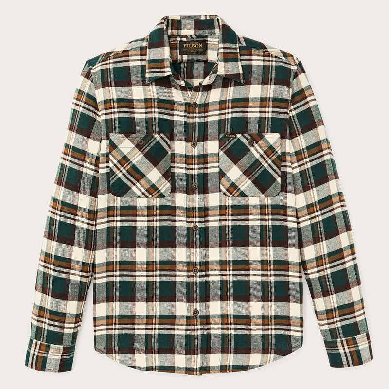 Rangeland flannel shirt by Filson | Green / bronze plaid (Green)