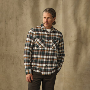 Rangeland flannel shirt by Filson | Green / bronze plaid (Green)