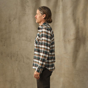 Rangeland flannel shirt by Filson | Green / bronze plaid (Green)