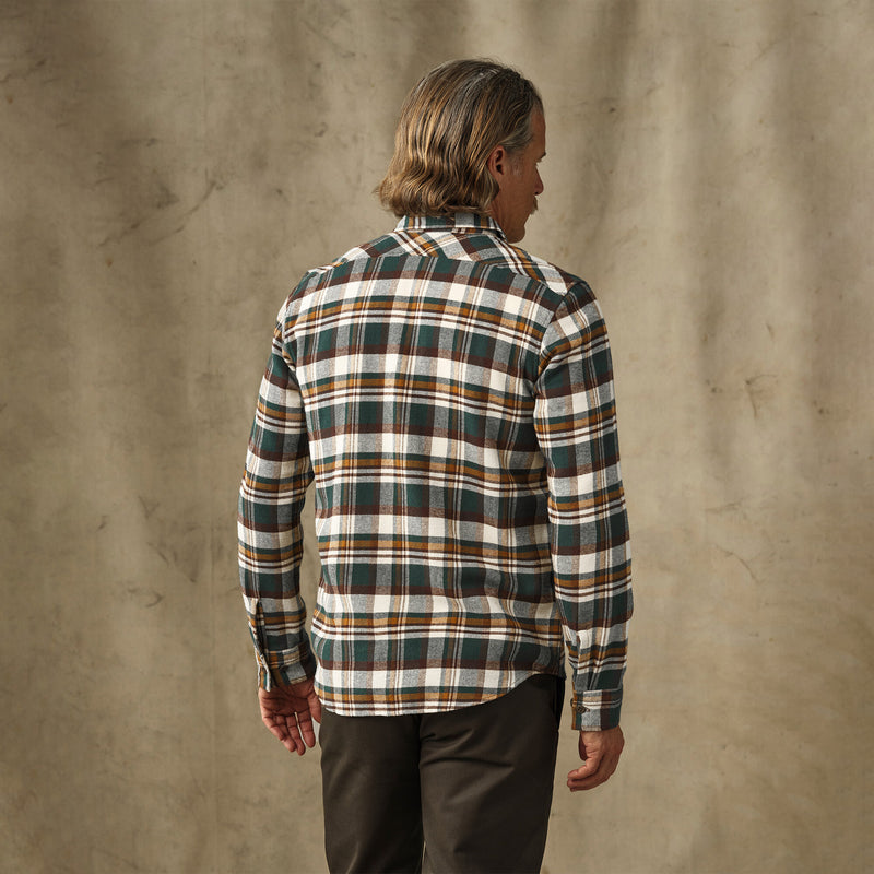 Rangeland flannel shirt by Filson | Green / bronze plaid (Green)