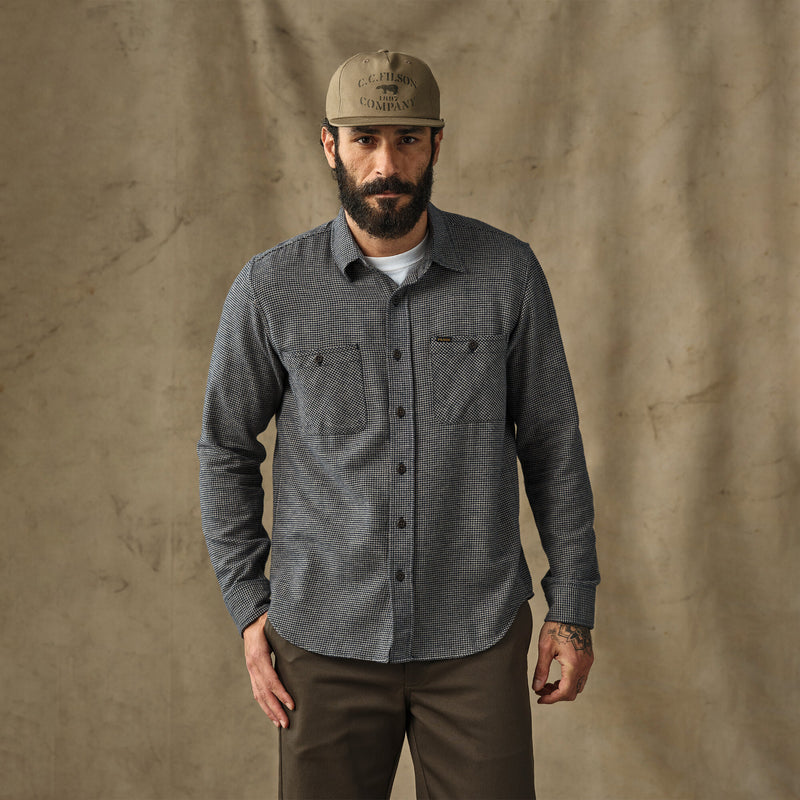 Rangeland flannel shirt by Filson | Navy / tan plaid (Gray)