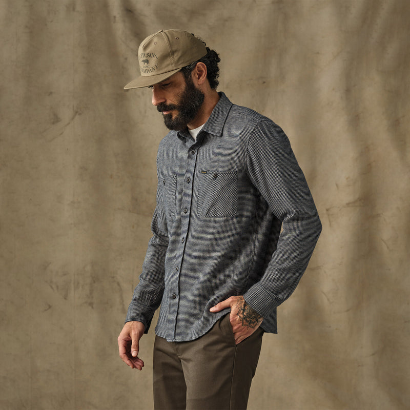 Rangeland flannel shirt by Filson | Navy / tan plaid (Gray)