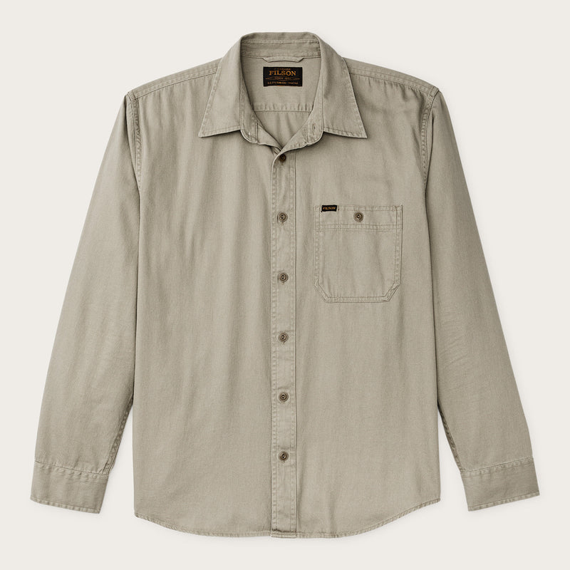 Shipwright fine twill shirt by Filson | Gray khaki (Beige)