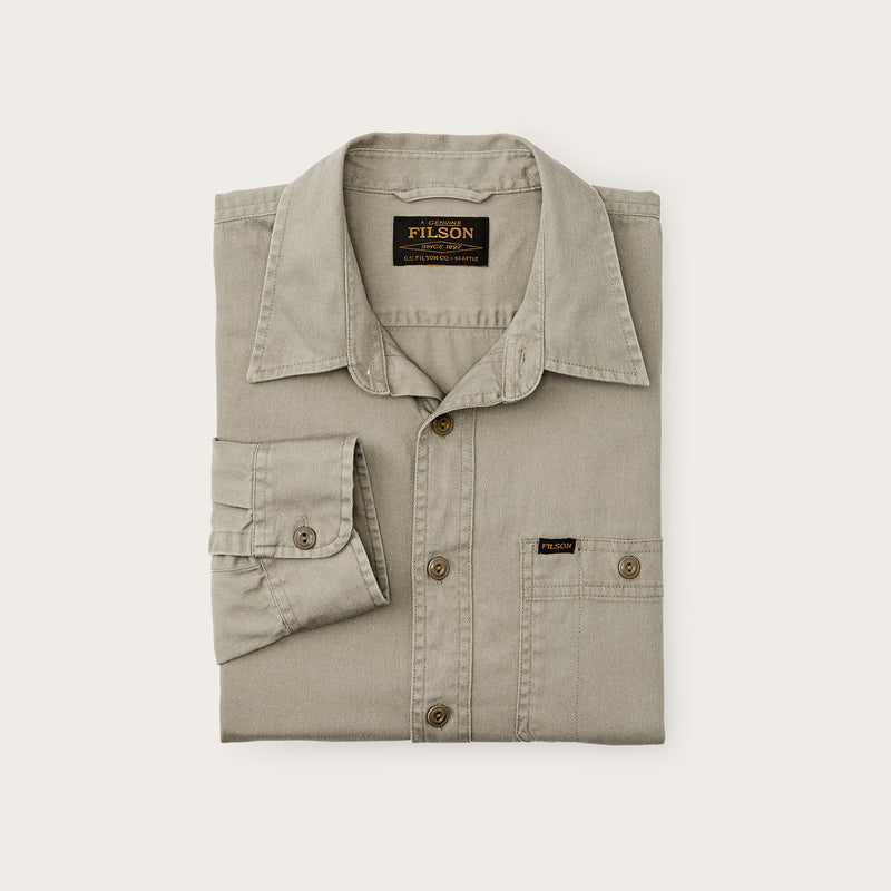 Shipwright fine twill shirt by Filson | Gray khaki (Beige)