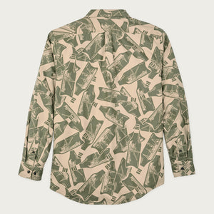 Lightweight alaskan guide shirt by Filson | Khaki / print (Green)